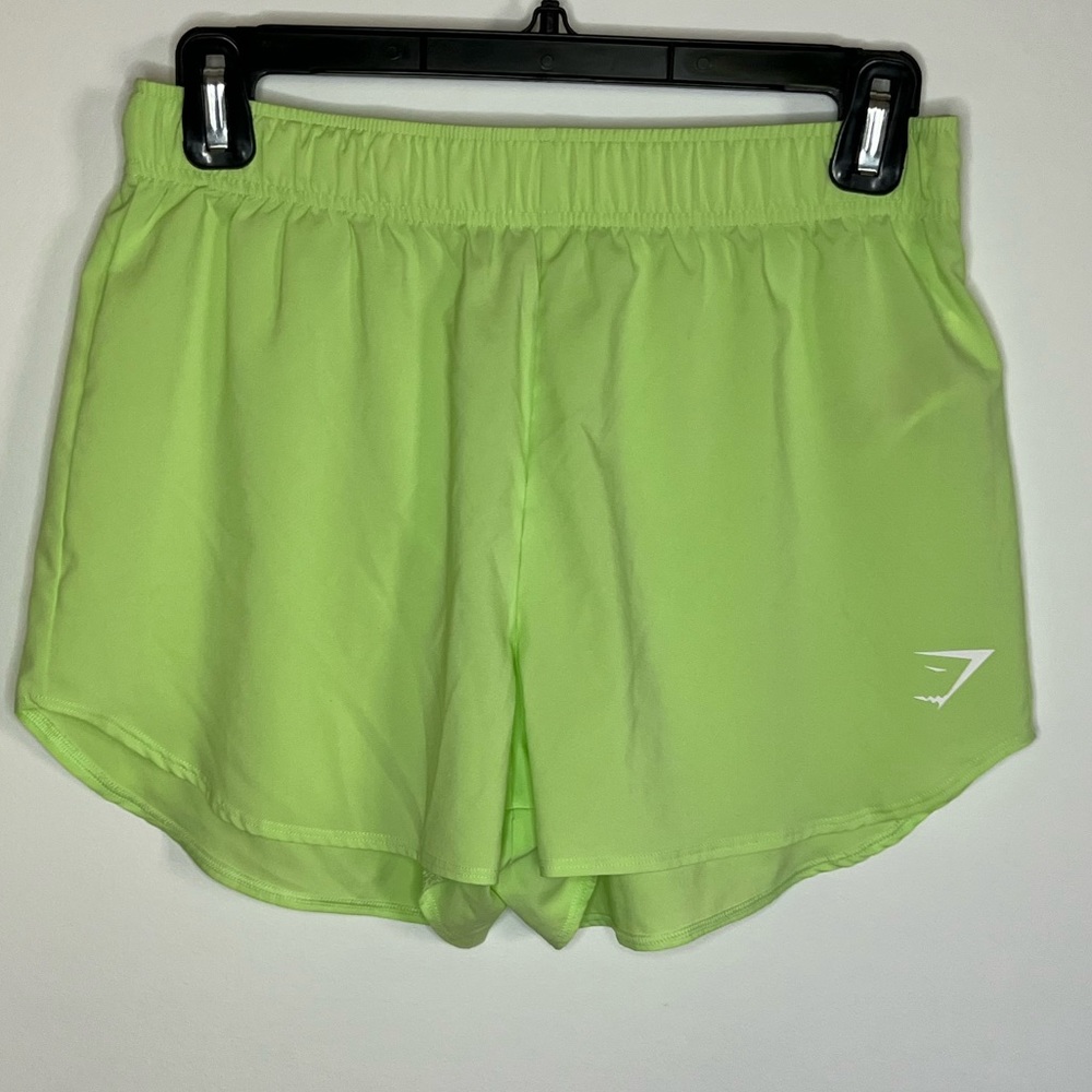 Gymshark womens fitness shorts size S green stretch running